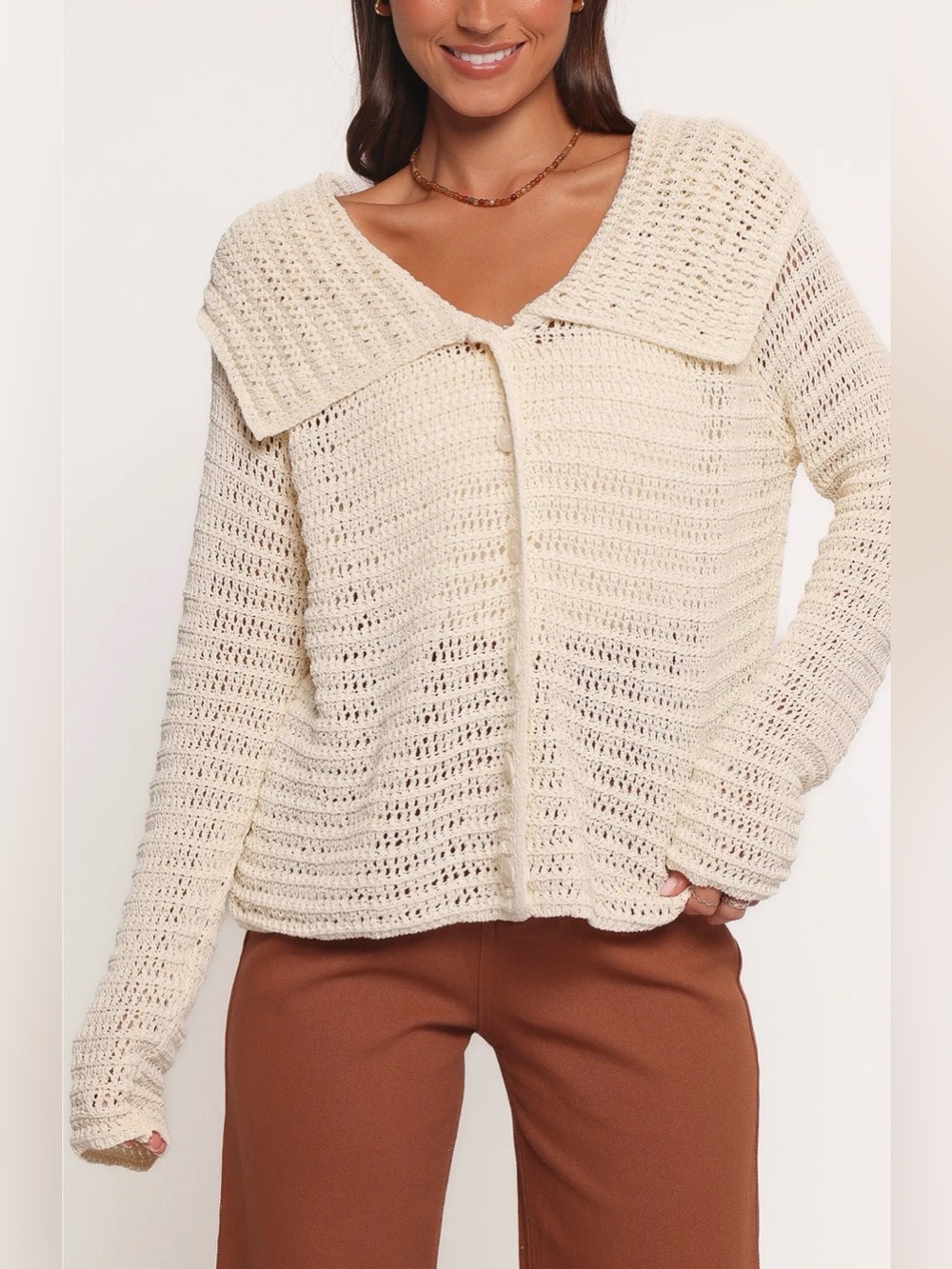 PETAL & PUP Lyra Sheer Cardigan S